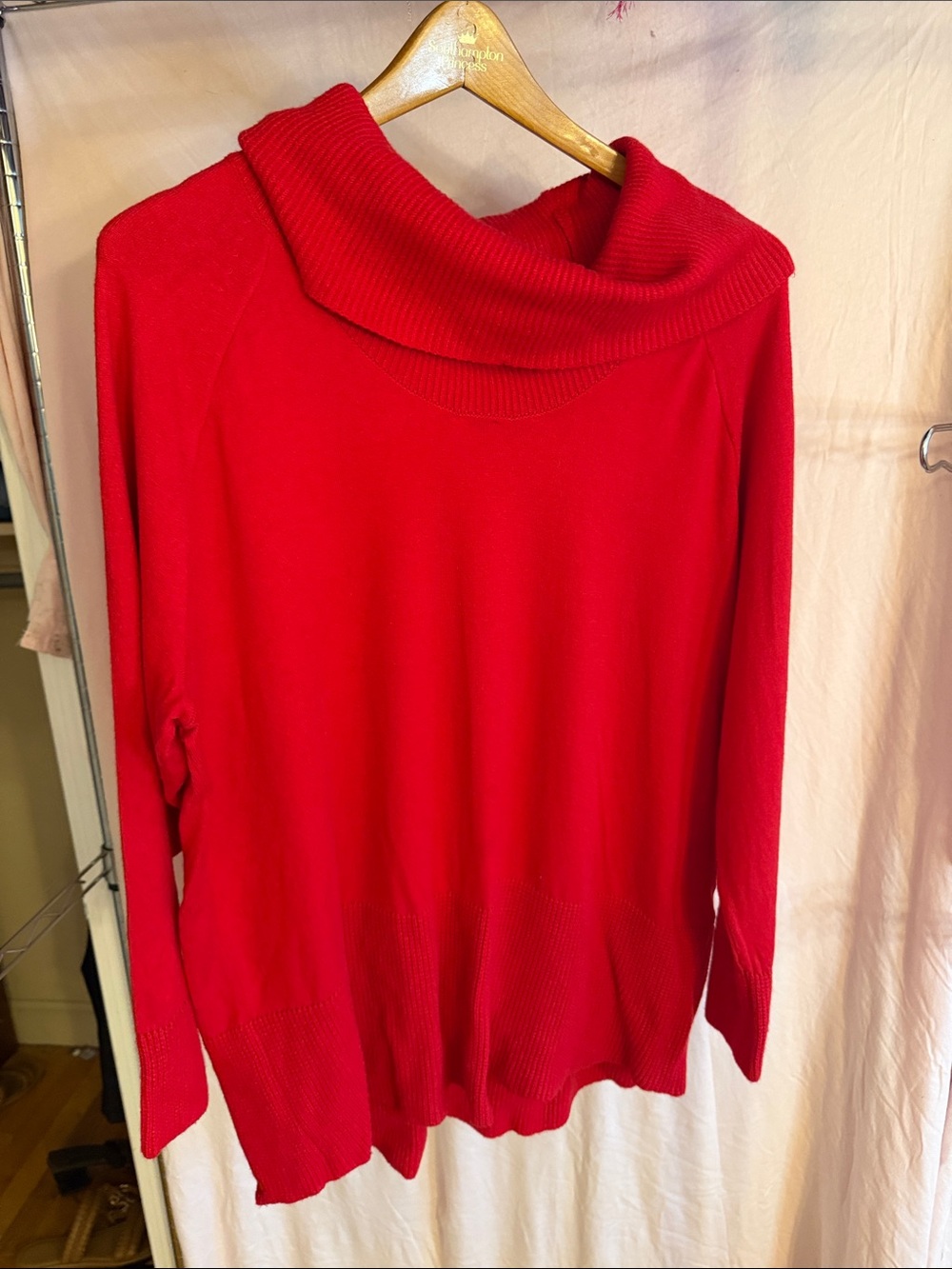Cyrus Red Cowl Neck Sweater
